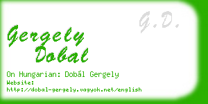 gergely dobal business card