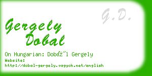 gergely dobal business card